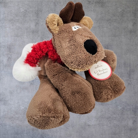 NWT Hallmark Rodney the Reindeer Plush Christmas Plush 8 Inch N43‎ - Picture 1 of 11